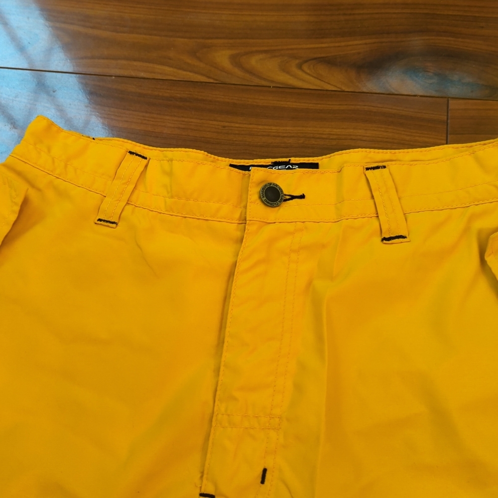 VTG 90's MacGear Baggy Wide Leg Skate Rave Pants 34x32 Cargo Yellow Punk Y2K - Picture 6 of 13